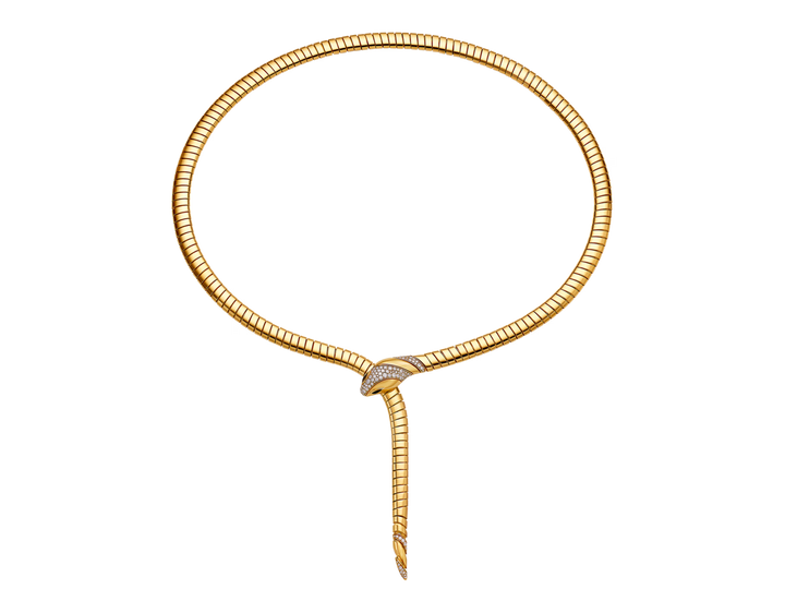 Bulgari Serpenti Tubogas Necklace in 18kt Yellow Gold - Gemaee  UAE