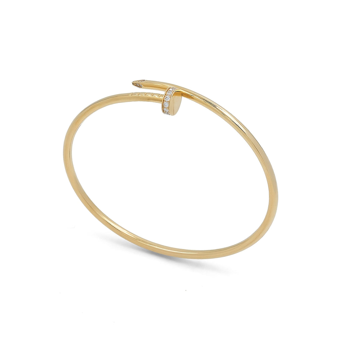 Cartier Juste un Clou Bracelet Small Model with Diamond  18K Yellow Gold - Gemaee  UAE