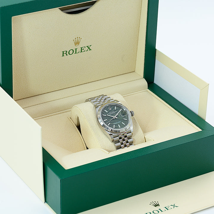 Rolex Watch 36mm Oystersteel Green - Gemaee  UAE