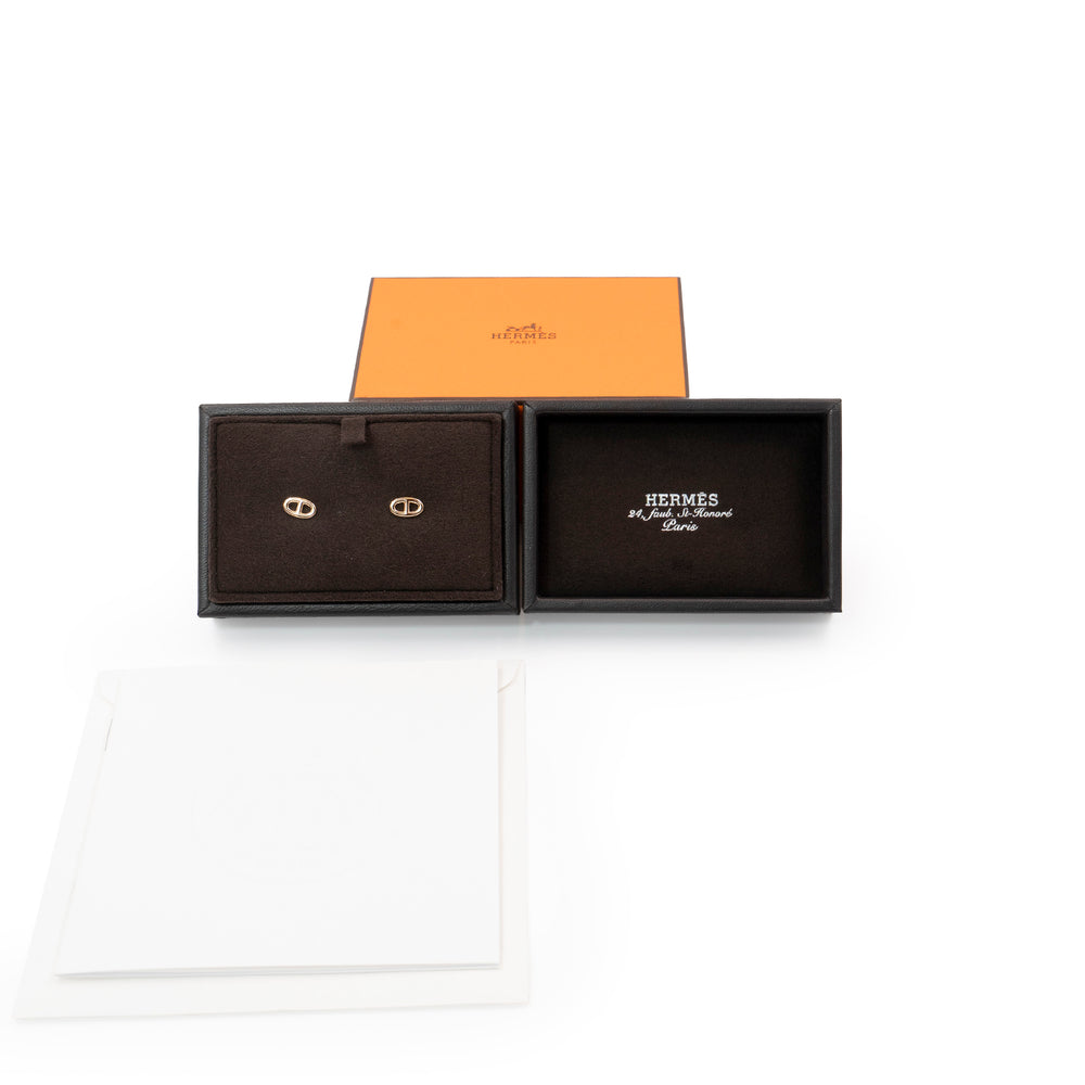 Hermès Farandole Very Small Earrings 18K Rose Gold Classic Studs - Gemaee  UAE