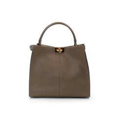 Fendi Peekaboo X-Lite Medium in Brown Leather Top Handle Bag