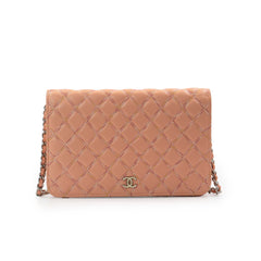 Chanel Limited Edition Wallet on Chain Bag in Pink Leather
