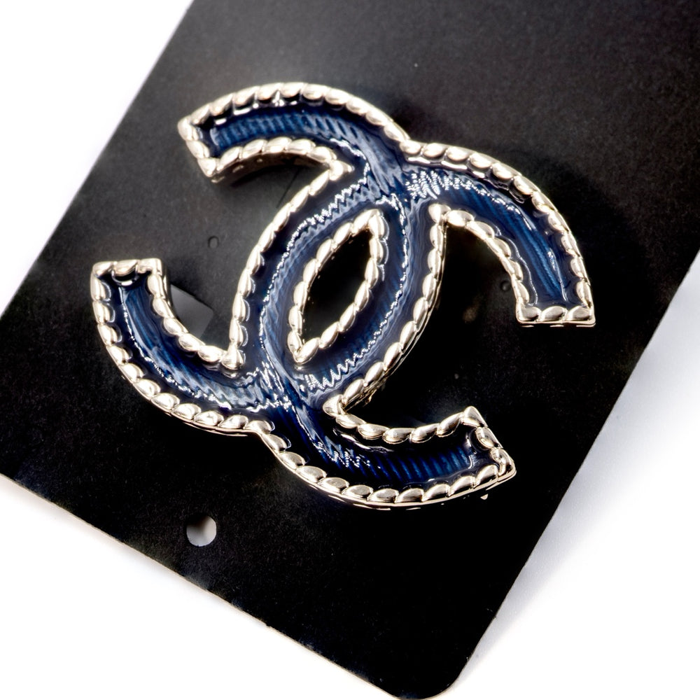 Chanel Navy Blue Brooch - Gemaee  UAE