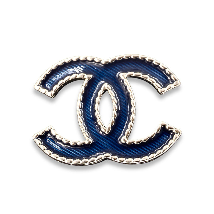 Chanel Navy Blue Brooch - Gemaee  UAE