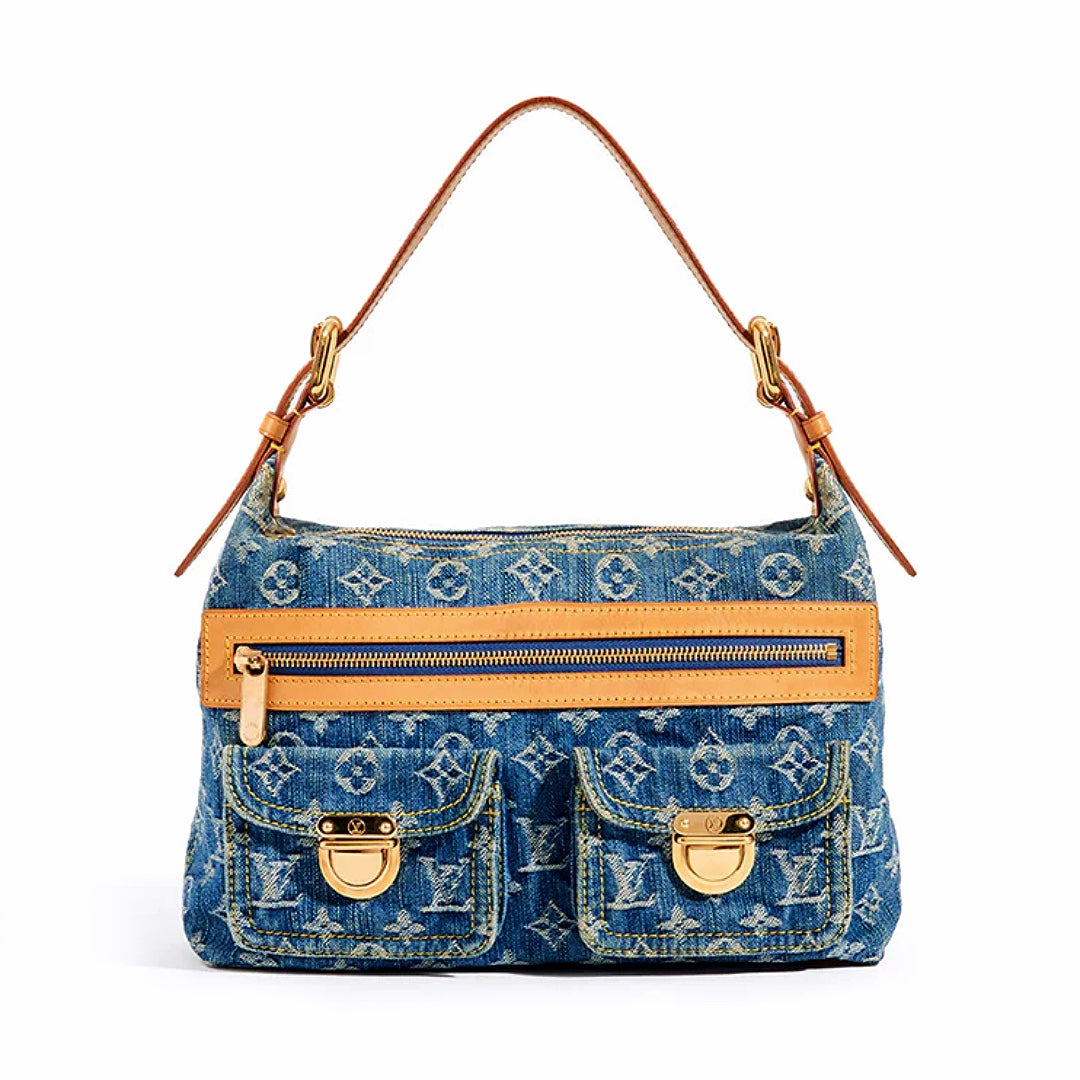 Louis Vuitton Blue Monogram denim Buggy Pm Shoulder bag - Gemaee  UAE