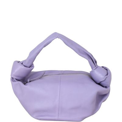 Bottega Veneta Mini Double Knot Bag in Lilac Nappa Leather - Gemaee  UAE