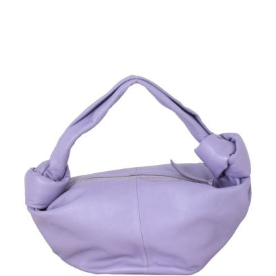 Bottega Veneta Mini Double Knot Bag in Lilac Nappa Leather - Gemaee  UAE