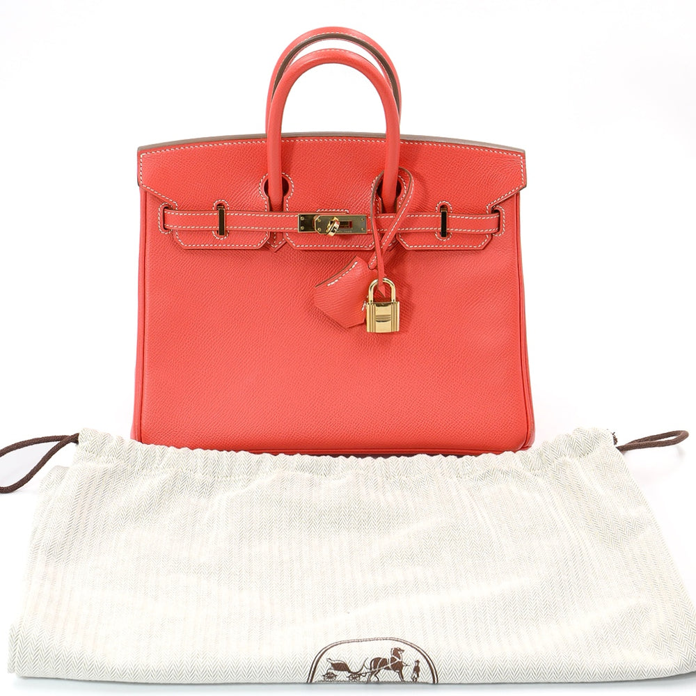 Hermès Birkin 25 Rose Jaipur Veau Epsom Gold with Permabrass Hardware Handbag - Gemaee  UAE