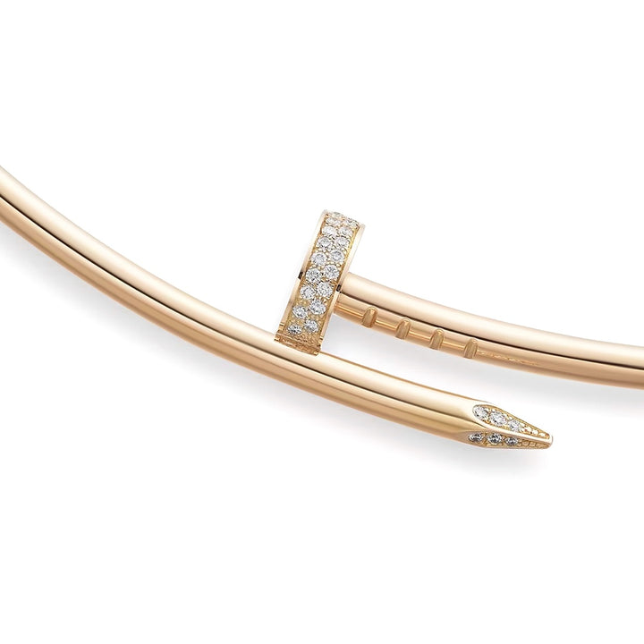 Cartier Juste Un Clou Thin Diamond Necklace in Rose Gold, Medium Size - Gemaee  UAE