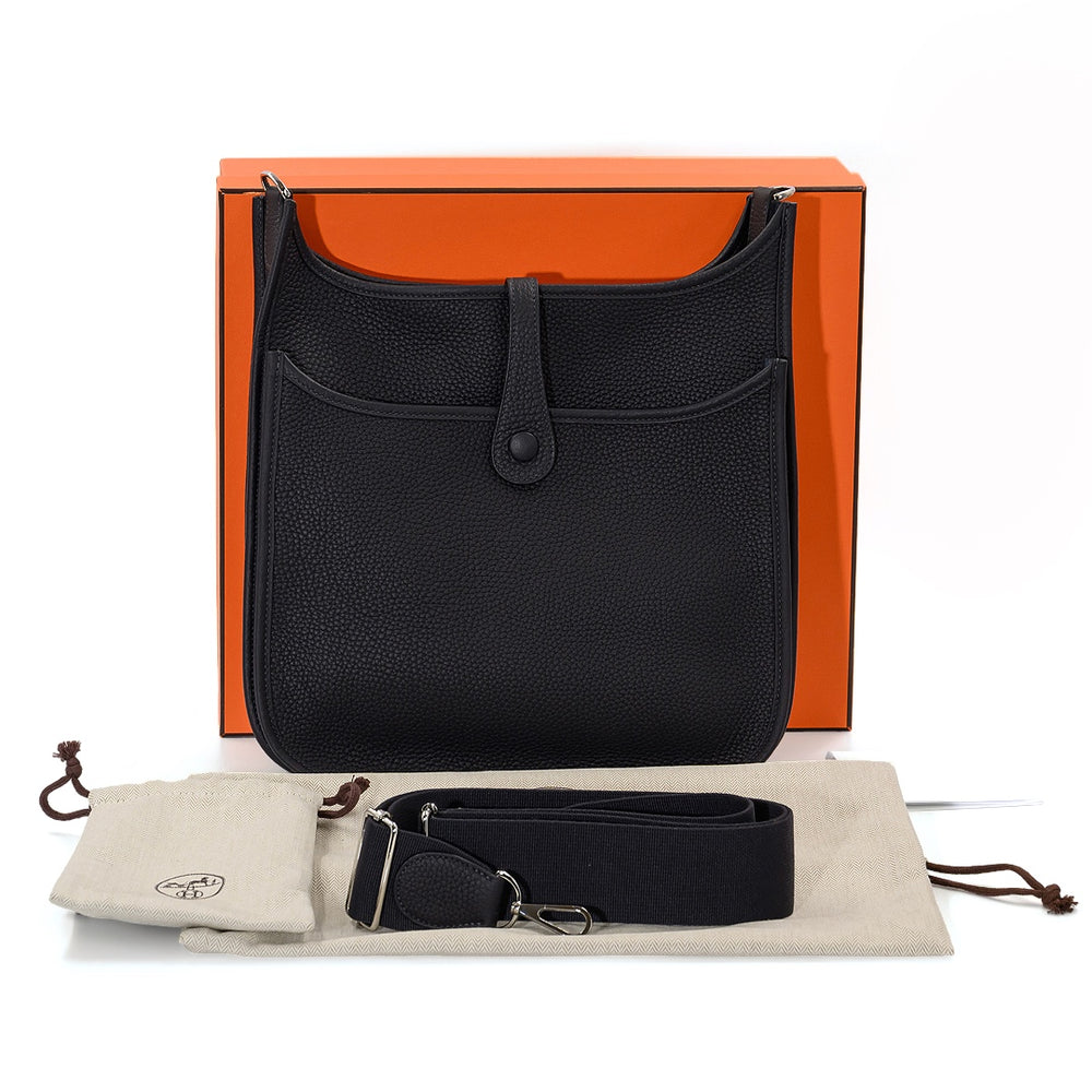 Hermès Evelyne III PM 29 Bag in Caban Clemence Leather Handbag - Gemaee  UAE