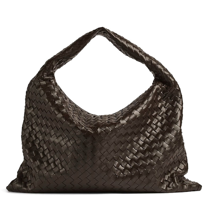 Bottega Veneta Large Hop Bag in Fondant Brown Intrecciato Leather - Gemaee  UAE