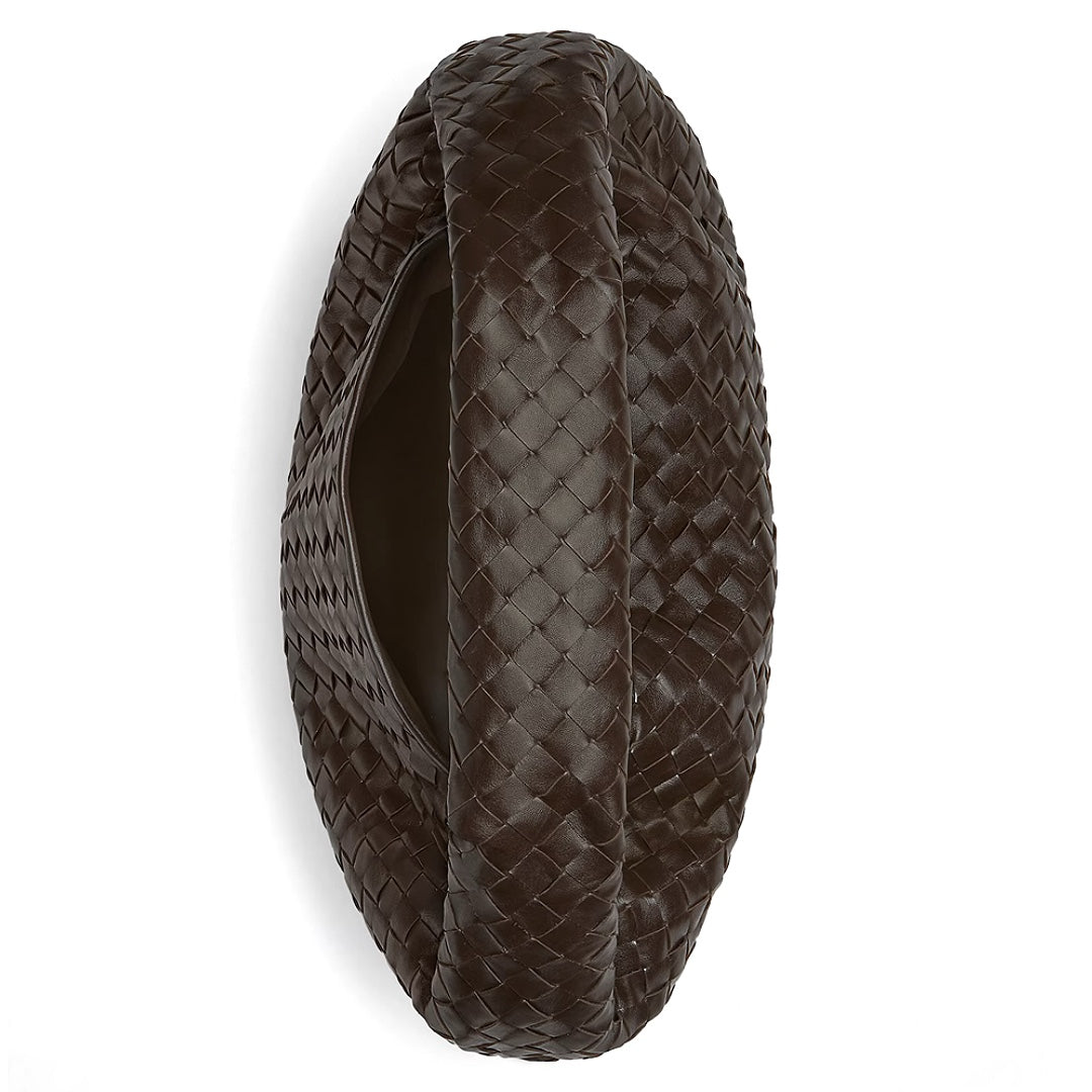 Bottega Veneta Large Hop Bag in Fondant Brown Intrecciato Leather - Gemaee  UAE