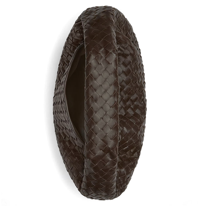 Bottega Veneta Large Hop Bag in Fondant Brown Intrecciato Leather - Gemaee  UAE