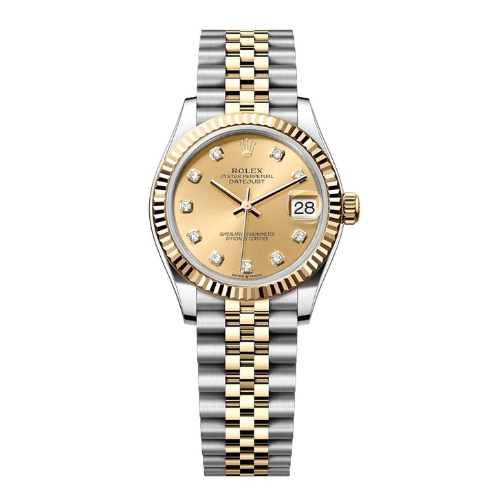 Rolex Lady-Datejust 31mm Champagne Diamond Dial Watch - Gemaee  UAE