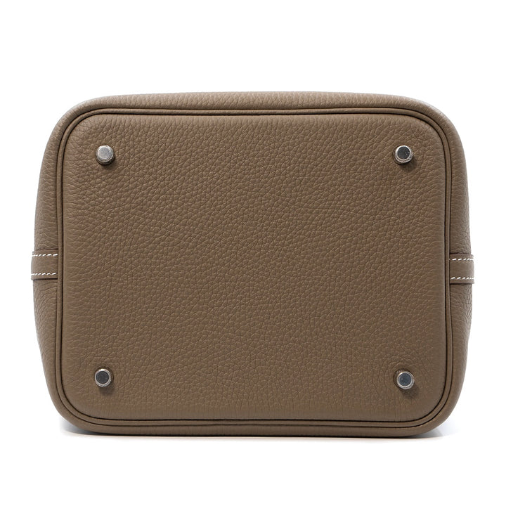 Hermès Picotin Lock 22 in Etoupe Clemence Leather with Palladium Hardware Handbag - Gemaee  UAE
