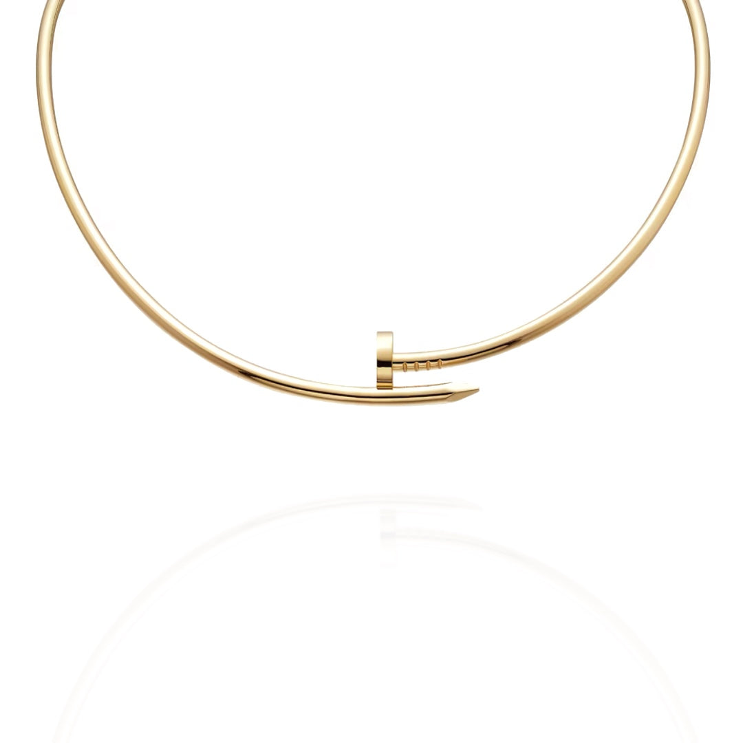 Cartier Juste un Clou Torque Necklace Small Model in 18K Yellow Gold - Gemaee  UAE