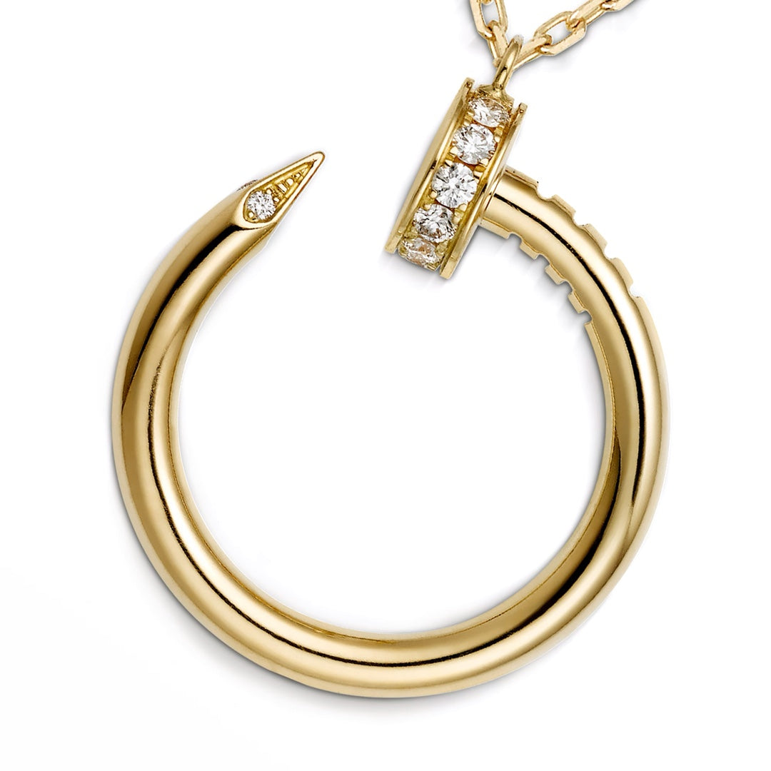Cartier Juste un Clou Diamond Pendant Necklace in 18K Yellow Gold - Gemaee  UAE