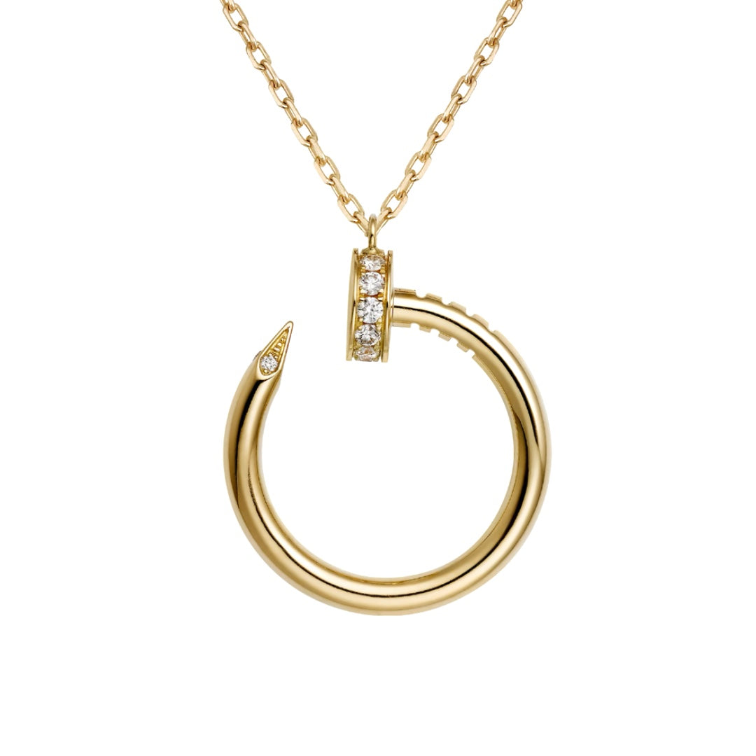 Cartier Juste un Clou Diamond Pendant Necklace in 18K Yellow Gold - Gemaee  UAE