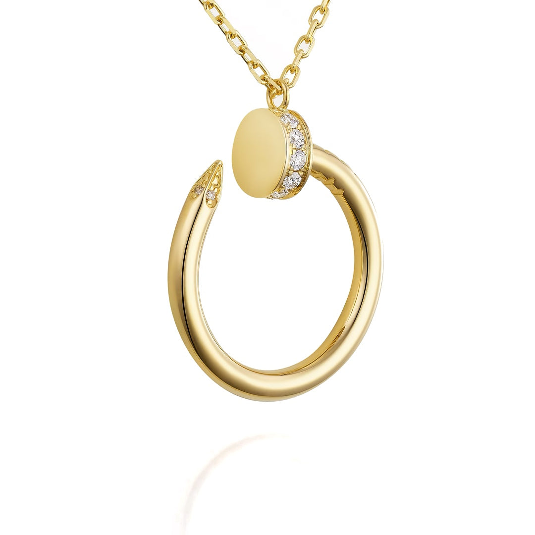 Cartier Juste un Clou Diamond Pendant Necklace in 18K Yellow Gold - Gemaee  UAE