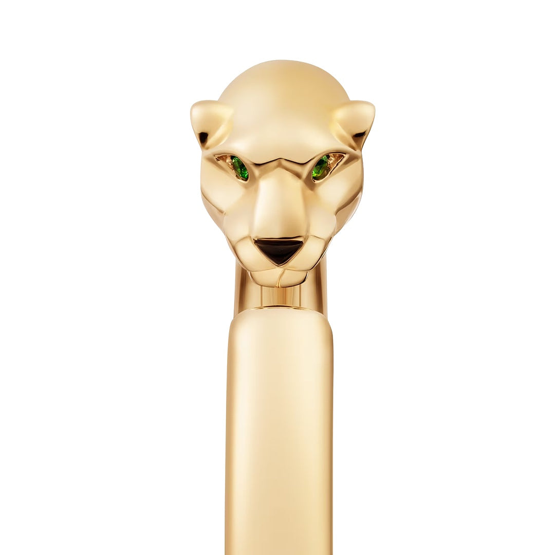 Cartier Panthère de Cartier Bracelet Small Model in 18K Yellow Gold with Tsavorite Garnet Eyes and Onyx - Gemaee  UAE