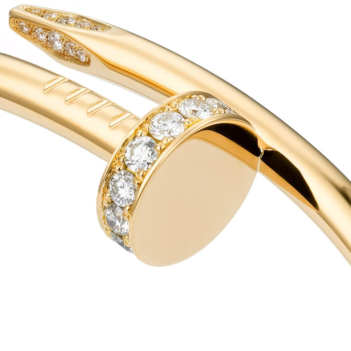 Cartier Juste un Clou Bracelet Classic Model in 18K Yellow Gold with Diamonds - Gemaee  UAE