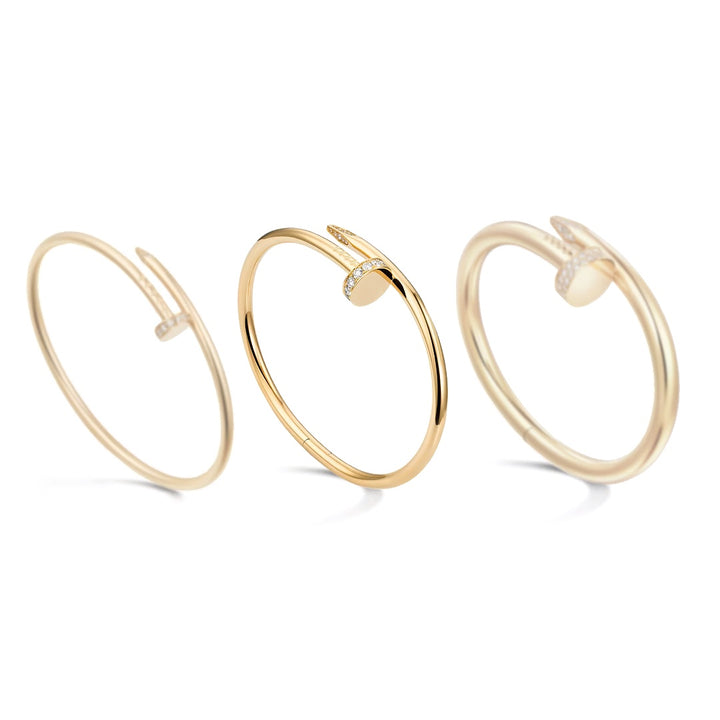 Cartier Juste un Clou Bracelet Classic Model in 18K Yellow Gold with Diamonds - Gemaee  UAE