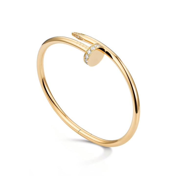 Cartier Juste un Clou Bracelet Classic Model in 18K Yellow Gold with Diamonds - Gemaee  UAE