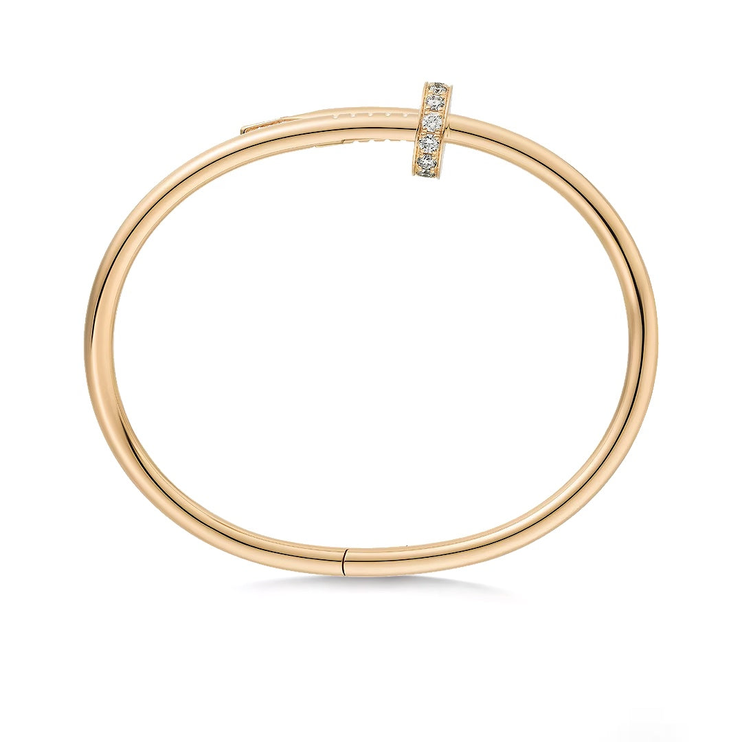 Cartier Juste un Clou Bracelet Classic Model in 18K Yellow Gold with Diamonds - Gemaee  UAE