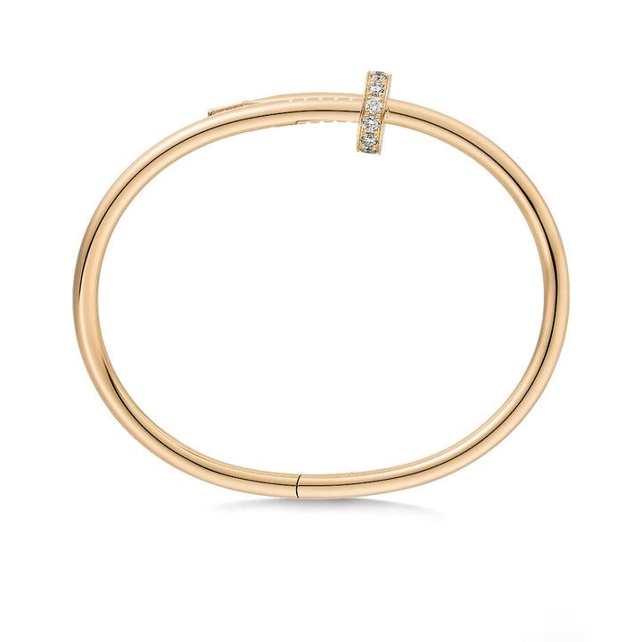 Cartier Juste un Clou Bracelet Classic Model in 18K Yellow Gold with Diamonds - Gemaee  UAE