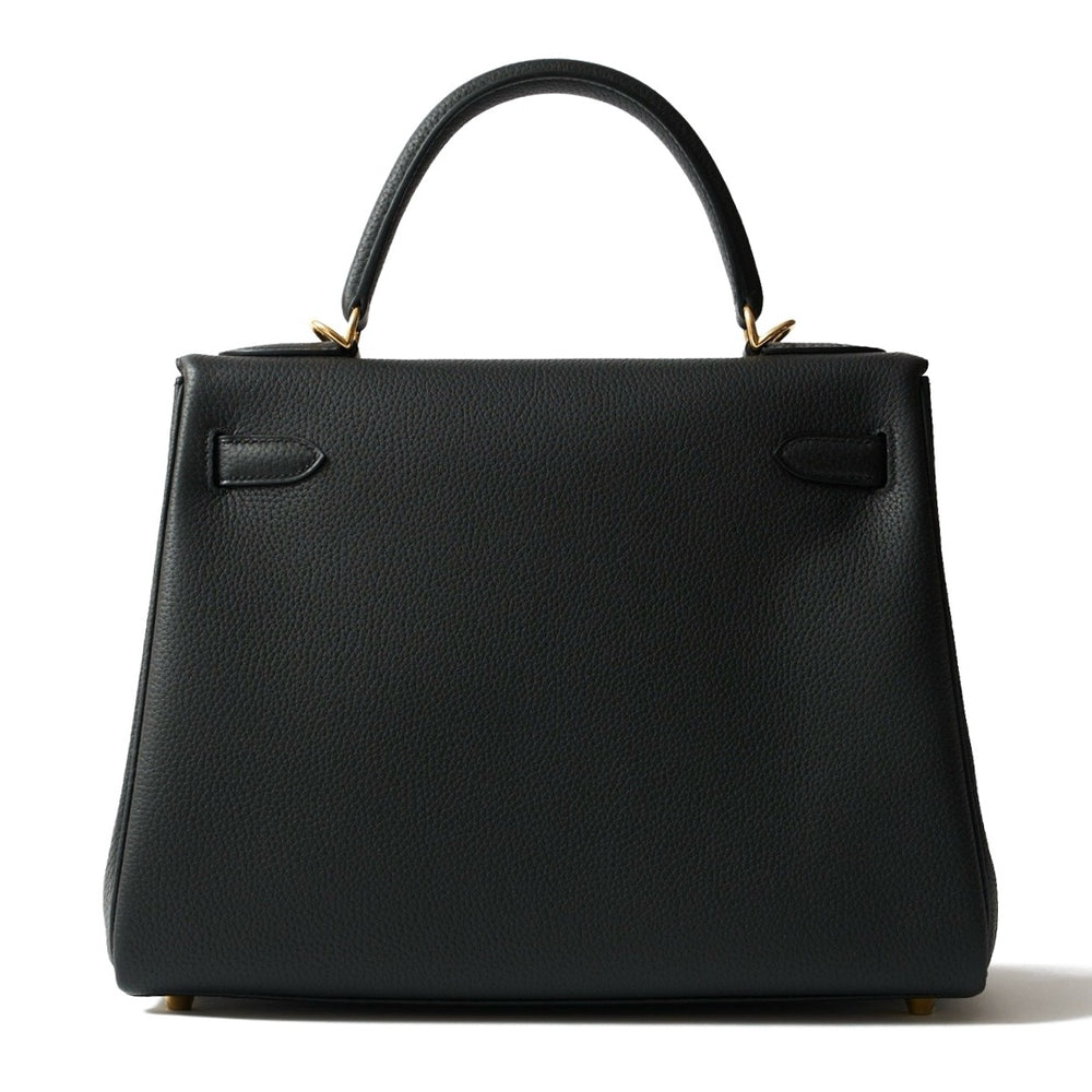 Hermès Kelly II Retourne 28 Noir Togo Leather Bag with Gold Hardware - Gemaee  UAE