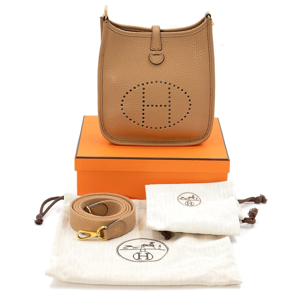Hermès Evelyne TPM 16 Chai Taurillon Clemence with Gold Hardware - Gemaee  UAE