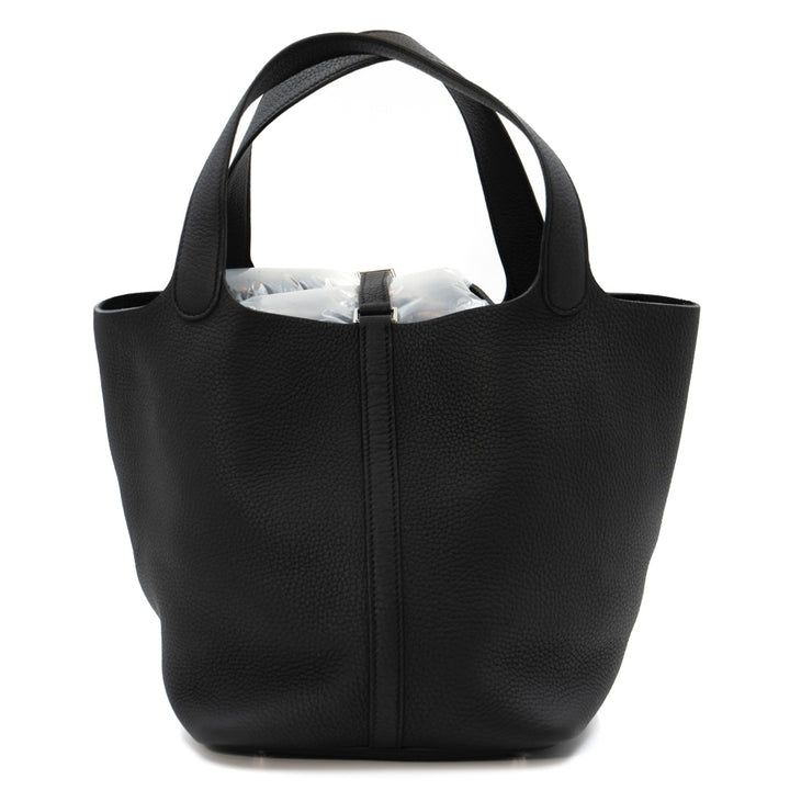 Hermès Picotin Lock 22 Bag in Taurillon Clemence Leather  Noir (Black) - Gemaee  UAE