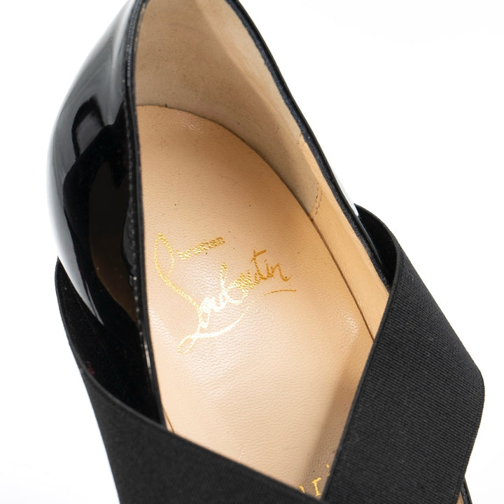 Christian Louboutin Black Patent Leather Sharpstagram Pumps - Gemaee  UAE