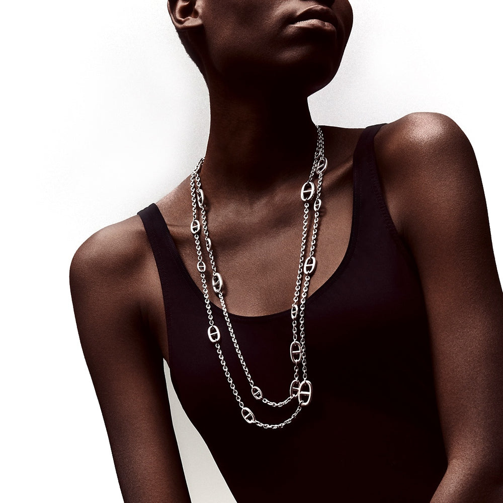 Hermès Farandole Long Necklace 160 in Sterling Silver - Gemaee  UAE
