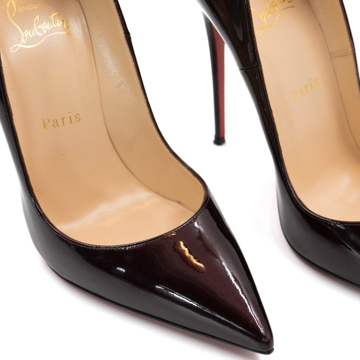 Christian Louboutin Burgundy Patent Leather So Kate Pumps - Gemaee  UAE