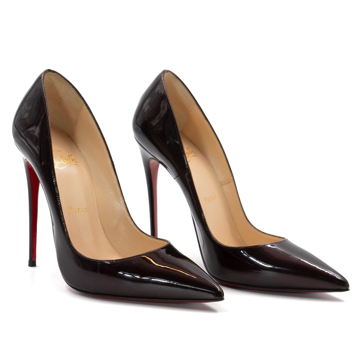 Christian Louboutin Burgundy Patent Leather So Kate Pumps - Gemaee  UAE