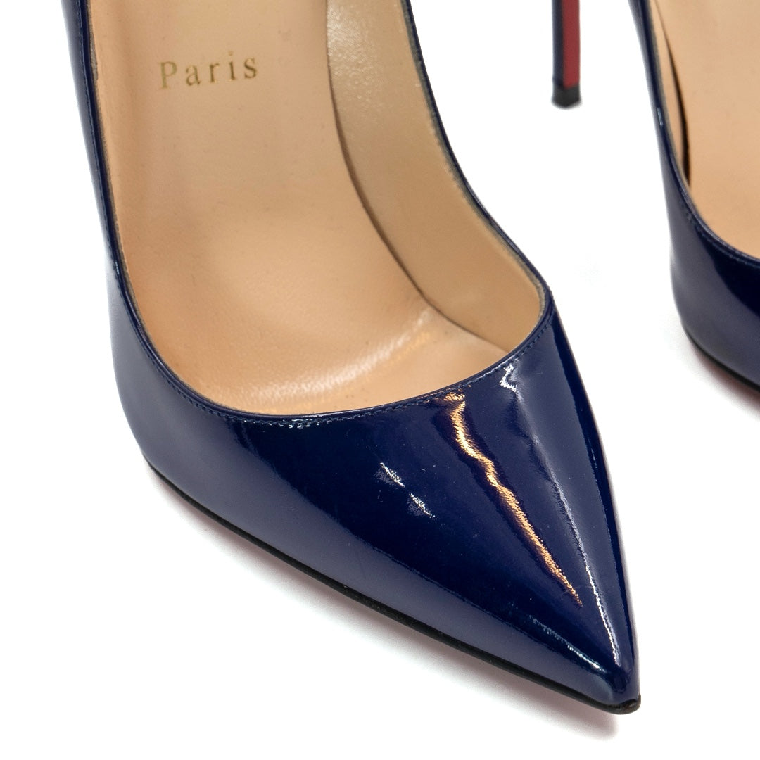 Christian Louboutin Blue Patent Leather So Kate Pumps - Gemaee  UAE