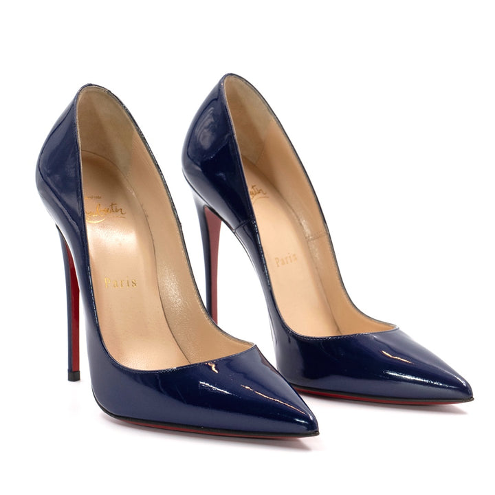 Christian Louboutin Blue Patent Leather So Kate Pumps - Gemaee  UAE