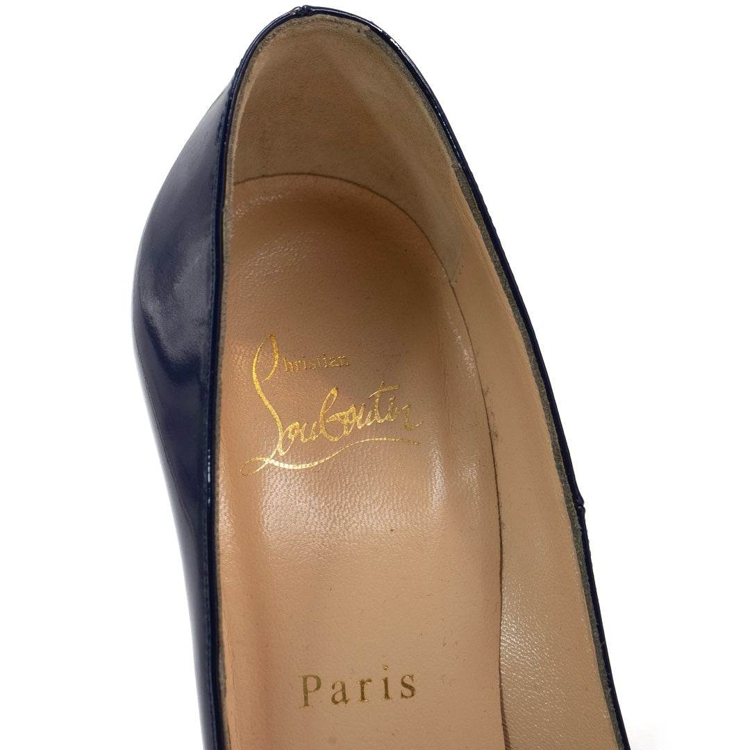 Christian Louboutin Blue Patent Leather So Kate Pumps - Gemaee  UAE