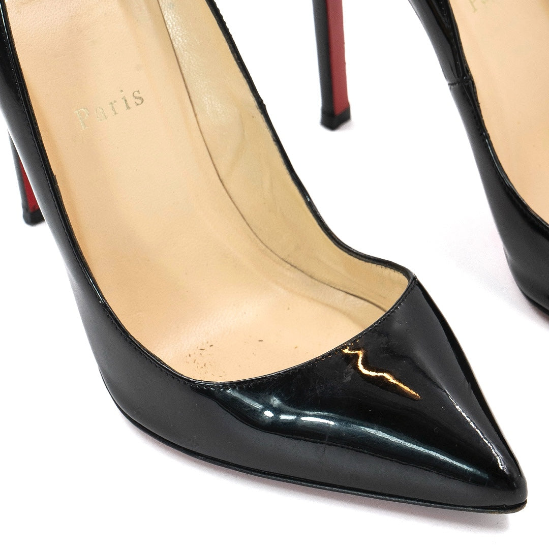 Christian Louboutin Black Patent Leather Pigalle Pumps - Gemaee  UAE
