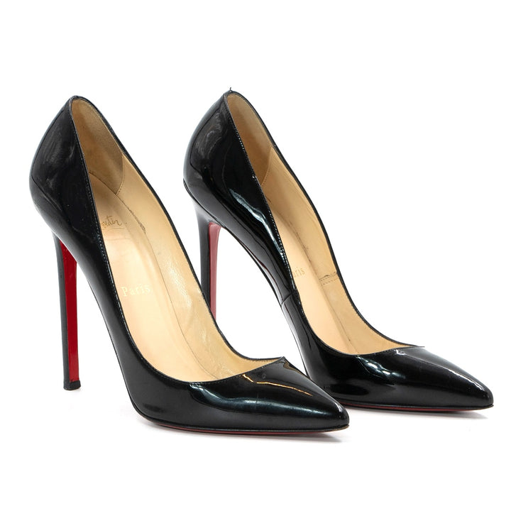 Christian Louboutin Black Patent Leather Pigalle Pumps - Gemaee  UAE