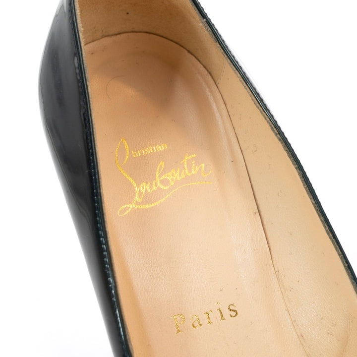 Christian Louboutin Green Patent Leather Pumps - Gemaee  UAE