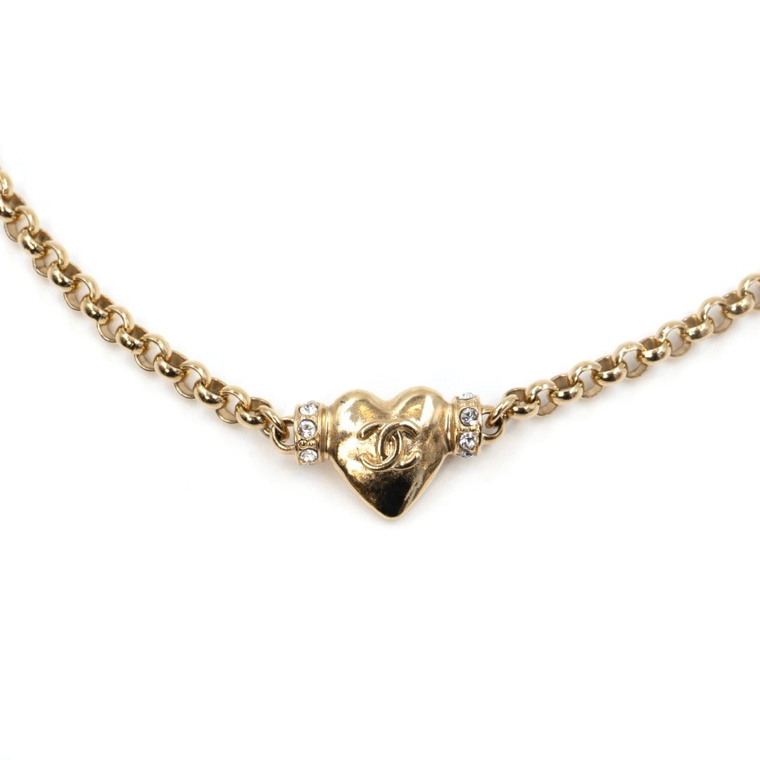 Chanel Heart Pendant Necklace - Gemaee  UAE