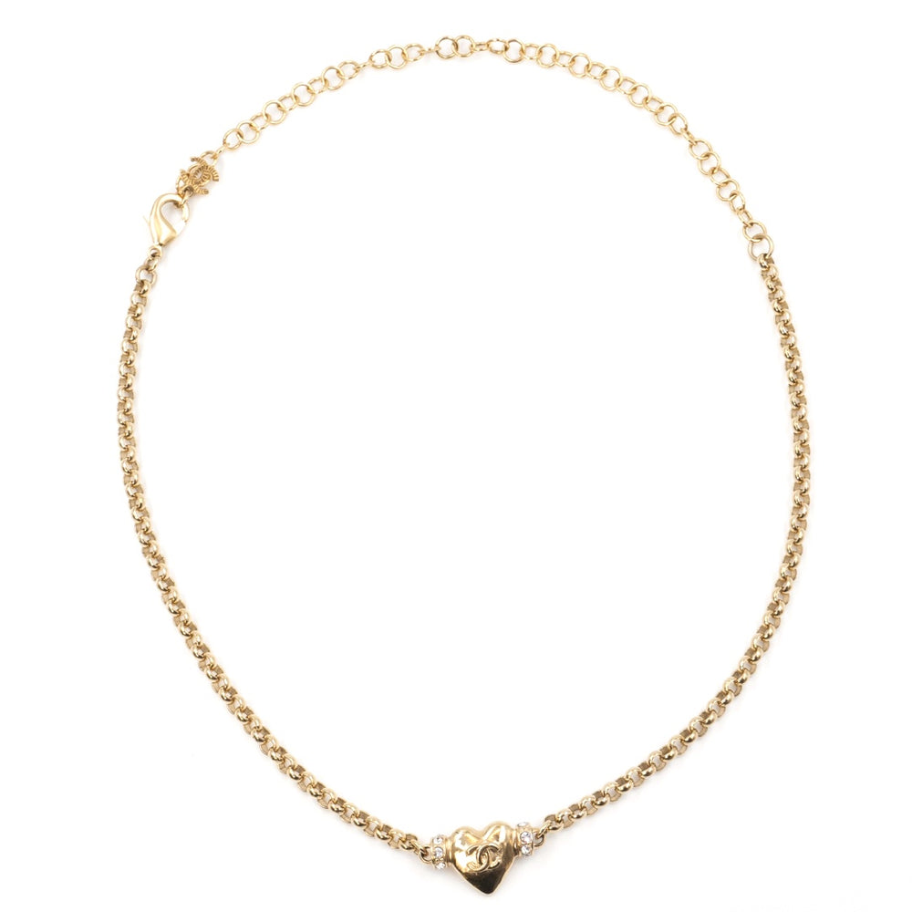 Chanel Heart Pendant Necklace - Gemaee  UAE