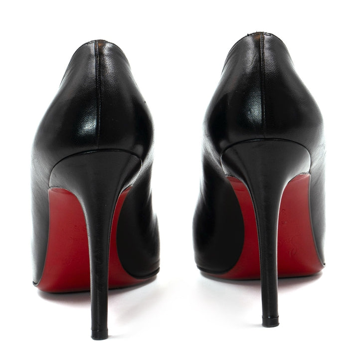 Christian Louboutin Black Leather Pumps - Gemaee  UAE