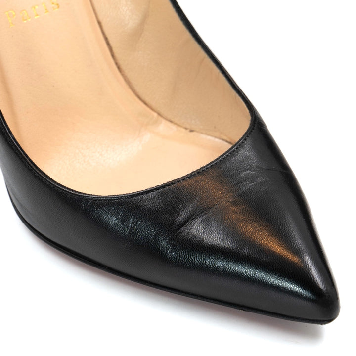 Christian Louboutin Black Leather Pumps - Gemaee  UAE