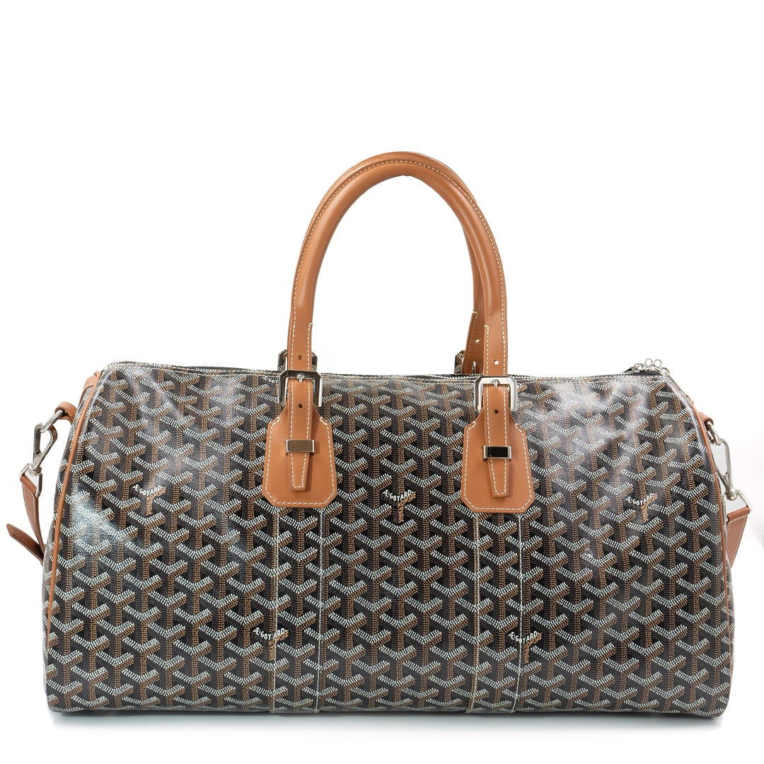 Goyard Boston 45 Tote Bag in Noir et Naturel