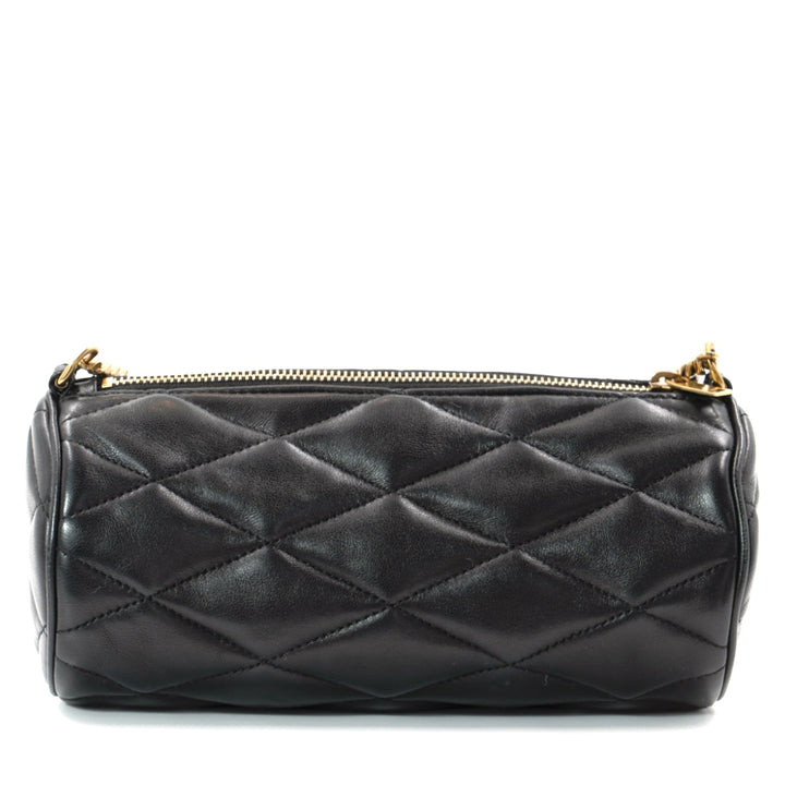 Saint Laurent Sade Mini Tube Bag in Black Lambskin