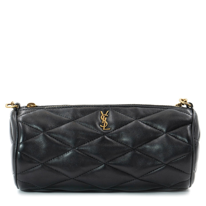 Saint Laurent Sade Mini Tube Bag in Black Lambskin