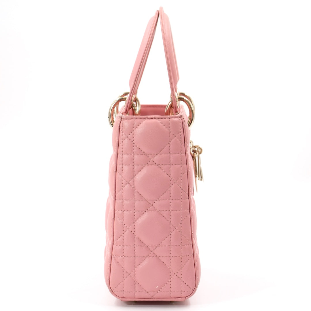 Dior Lady Dior Small Bag in Pink Cannage Lambskin